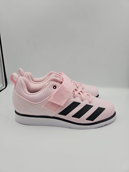 adidas Pink Athletic Shoes with Black Stripes main image 2